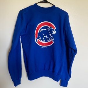 Hanes Cubs crewneck, cobalt blue, size small